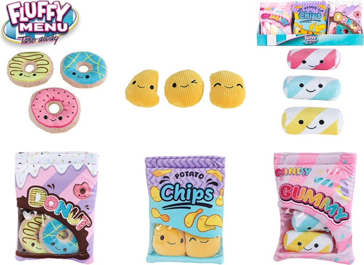 Fluffy Menu plyspose med snack 21 cm