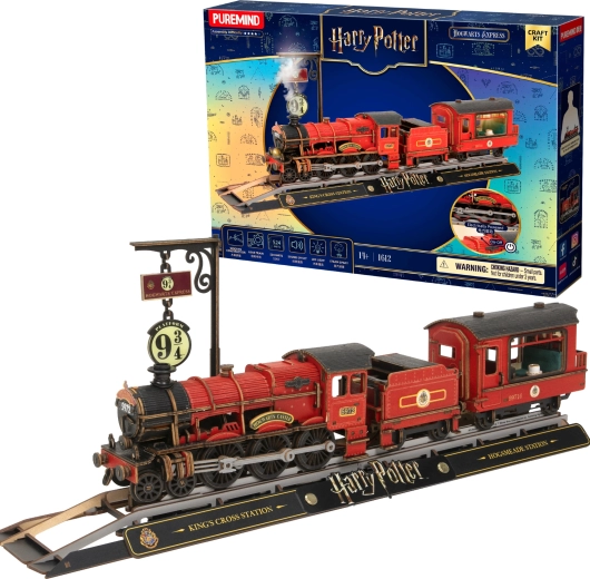 Puremind Harry Potter Hogwarts Express – 3D træmodel med lys og lyd