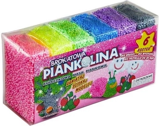 Glitrende skum 6 farver