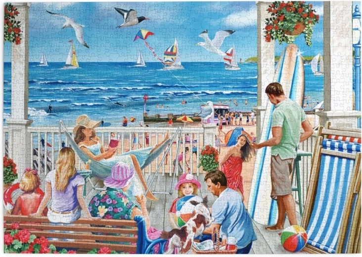 House of Puzzles-puslespil Afslapning på terrassen, 1000 brikker