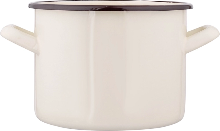 Silesia emaljeret gryde 2,2 l, 16 cm, cremefarvet
