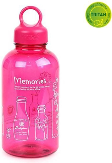 Plastflaske til vand Bisfree Loop 530 ml pink