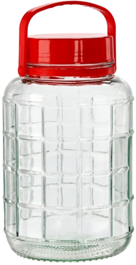 Glaskrukke 2 l med plastlåg