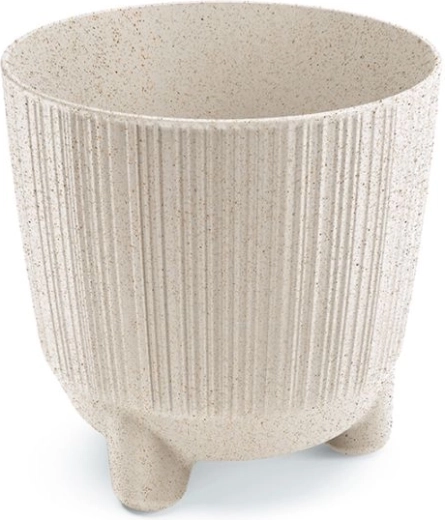 Blomsterkrukke Ryfo N Eco Wood 14,5 cm hvid