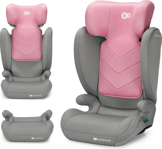 Kinderkraft i-Spark i-Size autostol 100–150 cm rosa