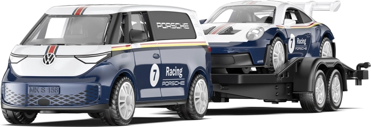 Siku Super VW ID. Buzz med trailer og Porsche 911 GT3 RS
