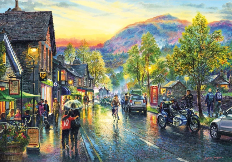 Puslespil GIBSONS Grasmere i skumringen 500 brikker