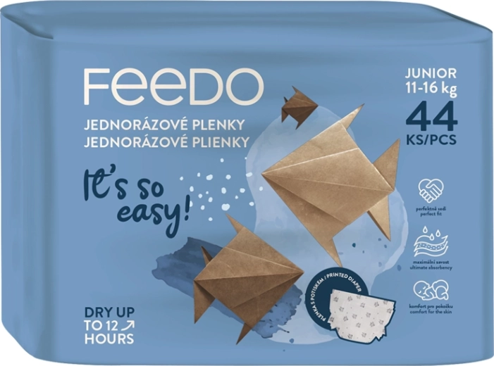 Feedo bleer Junior 5 (11–16 kg) – engangsbleer til børn, 44 stk.