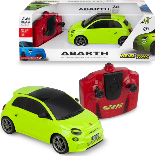 RC-bil Abarth 500e 1:24 med fjernbetjening, grøn - 1 stk.