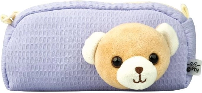 Gifty penal-etui med plysbamse