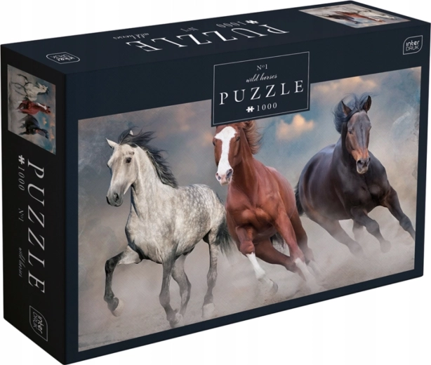 Puslespil Tre vilde heste, 1000 brikker