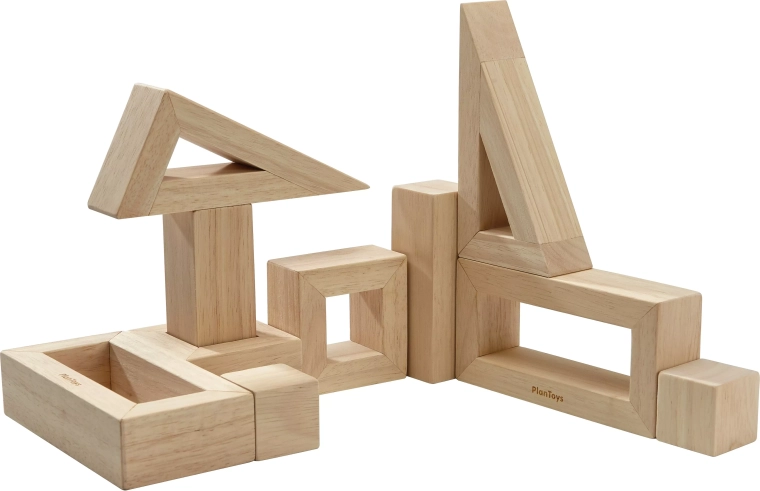 PlanToys hule træblokke