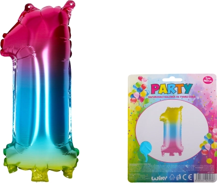 Regnbue oppustelig ballon nummer 1