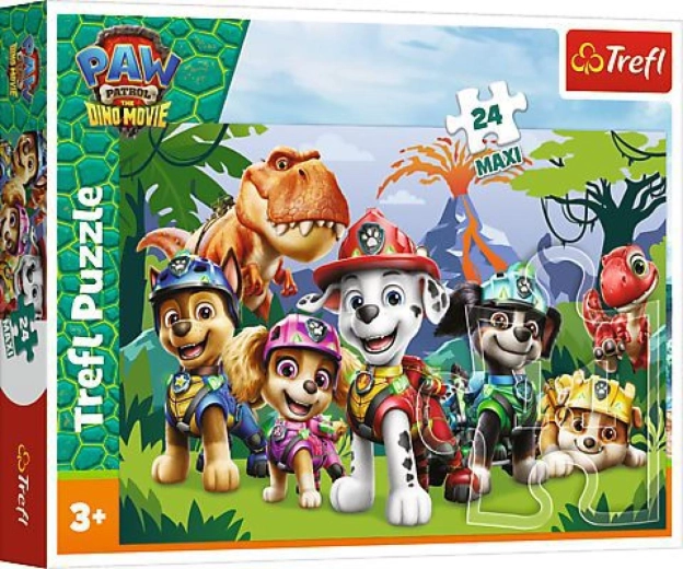 Maxi puslespil med 24 brikker Paw Patrol dino-filmen – forhistorisk venskab 60 × 40 cm