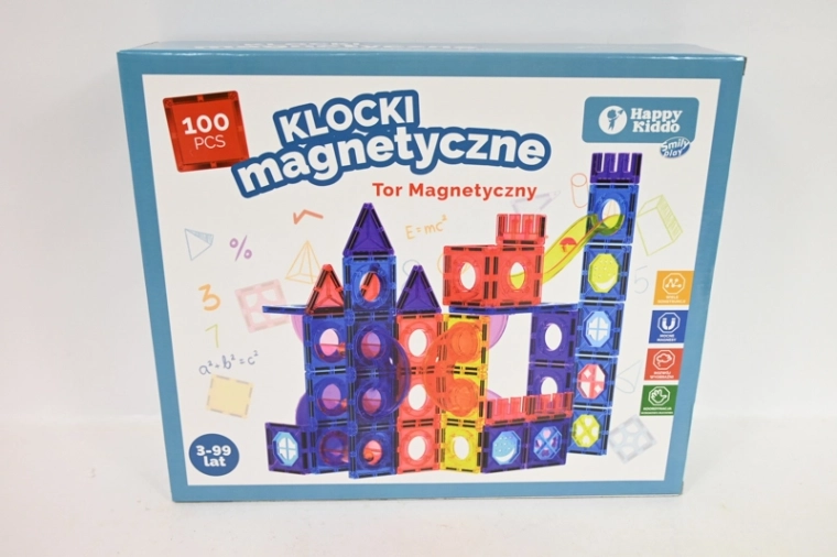 SmilyPlay magnetiske byggeklodser 100 dele med kuglebane