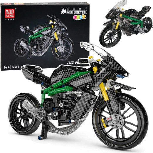 Konstruktionsbyggesæt: racerløbssportsmotorcykel sort – 656 dele