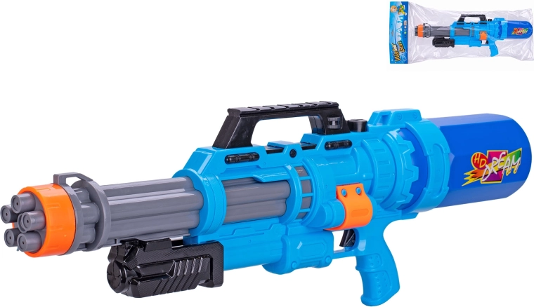 Blå vandpistol med pumpe 68 cm
