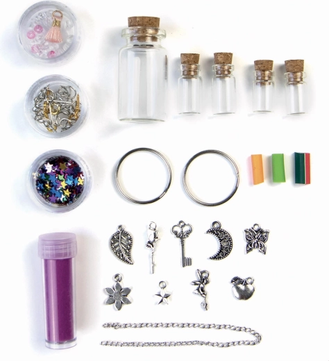 Kreativt sæt til fremstilling af smykker af miniflasker