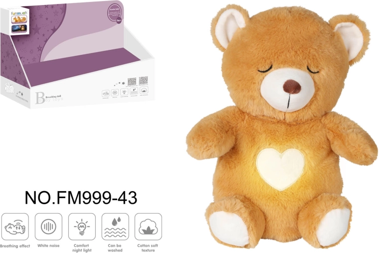 Interaktiv bamse Miso med lys og lyd, brun