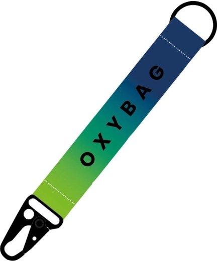 Kort nøglering med karabinhage Ombre Boy