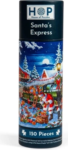 HOP-puslespil Julemandens juletog med 150 minibrikker