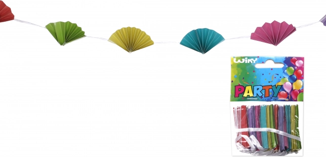 Farverig papir guirlande 2 meter