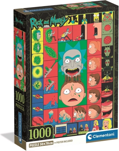 CLEMENTONI puslespil RICK AND MORTY: ikoniske øjeblikke 1000 brikker
