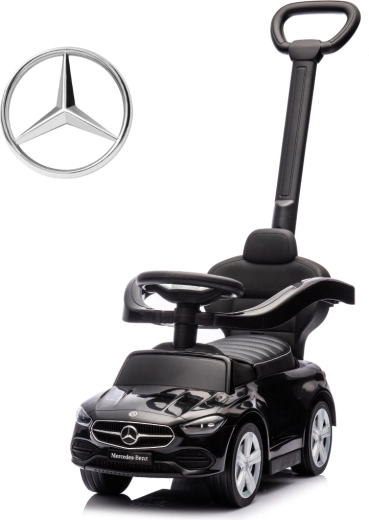 Milly mally gåbil med styrehåndtag Mercedes‑Benz C‑Class deluxe sort