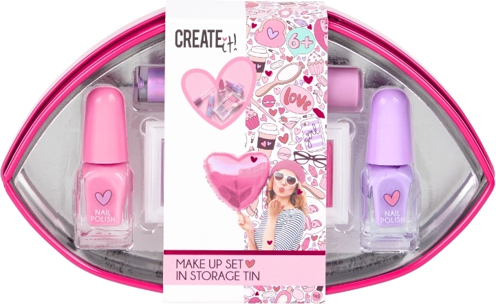 Create It! Love sæt med børnemakeup formet som læber