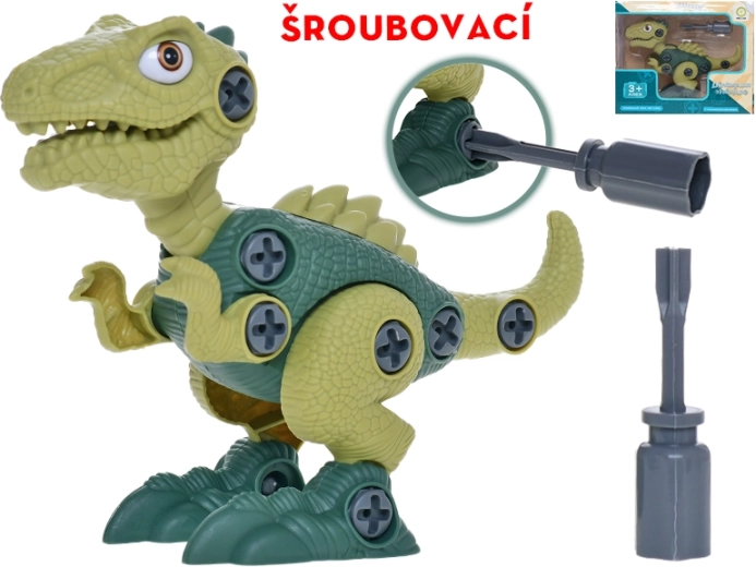 Skruesammen dinosaur 21 cm – interaktivt byggesæt til børn