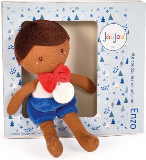 Dukke Doudou Jolijou Enzo 16 cm blå