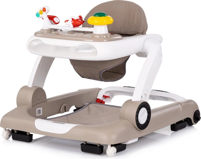 Interaktivt baby-gåstativ 4-i-1 Little Explorer – beige