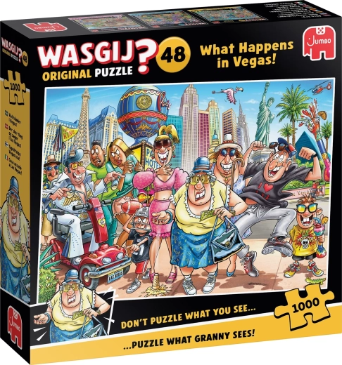 Jumbo Wasgij Original 48: Hvad sker der i Vegas! puslespil 1000 brikker