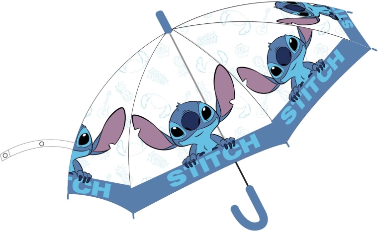 Disney Stitch transparent paraply - 1 stk.
