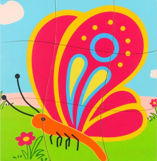 Lag-puslespil i træ Sommerfugl