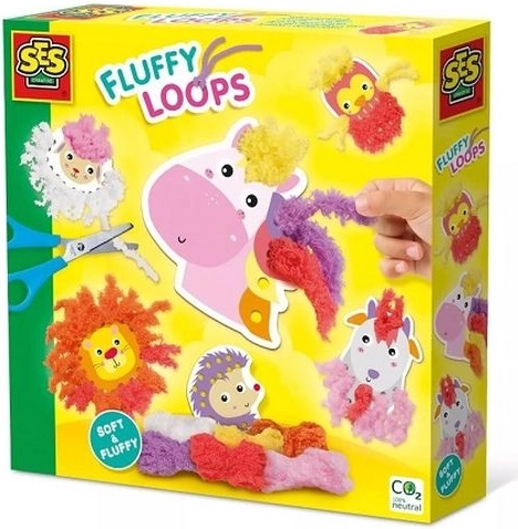 SES Creative dyr til at pynte med fluffy garn