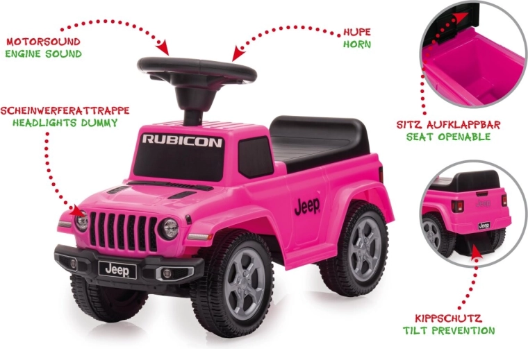 Børnegåbil Jeep Gladiator pink