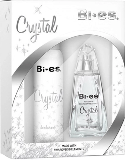 Gavesæt til kvinder BI-ES Crystal – Eau de Parfum 100 ml + deodorant 150 ml