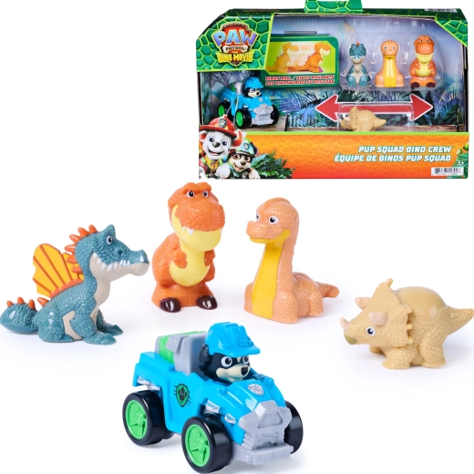 Spin Master Paw Patrol: The Dino Movie – sæt med Rex med køretøj og dinosaurfigurer