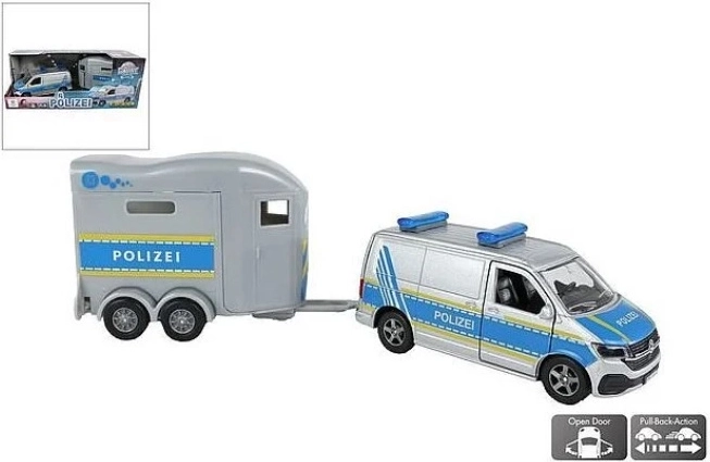 Politi-VW med hestetrailer