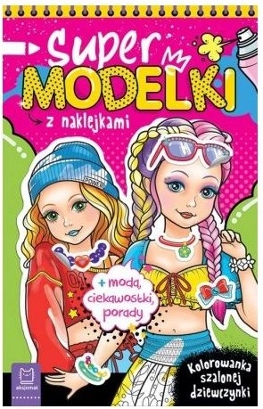Supermodeller – mode-malehæfte med glitrende klistermærker
