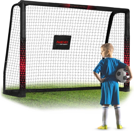 Neo-Sport fodboldmål 180 × 120 × 60 cm sort-rødt