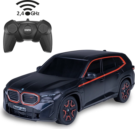 Fjernstyret BMW XM-bil i skala 1:24, sort
