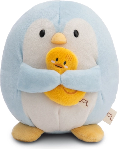 Nici MyMochi pingvin Waddle med lille and, plysdyr 16 cm i gaveæske