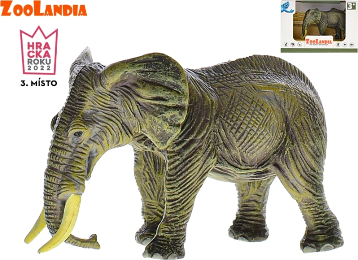 Zoolandia elefant – realistisk plastfigur 11 cm