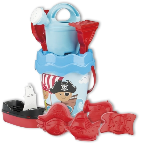 Androni sæt til sand – pirater i rejsetaske – Blå