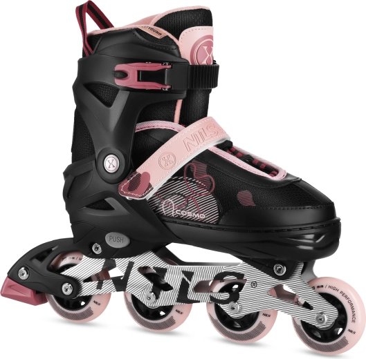 Inliners NILS Extreme pink børne justerbare – M (34-37)
