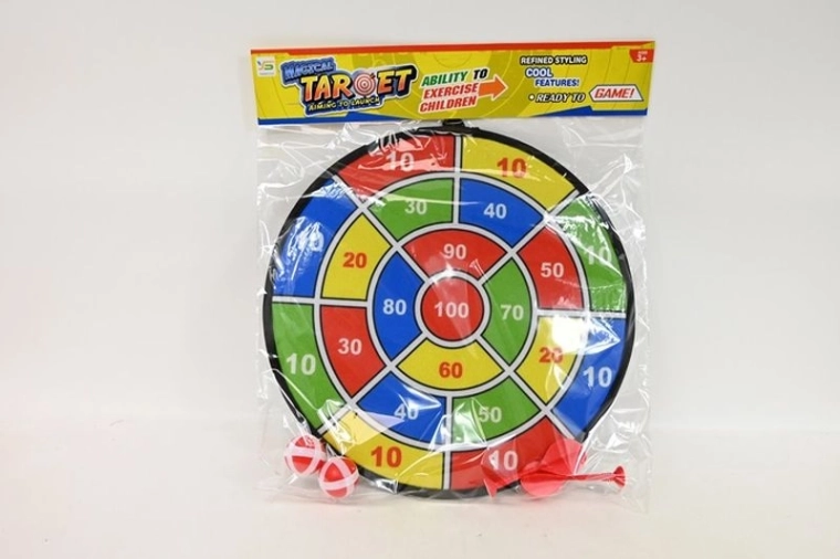 Sæt dartskive med bolde og pile