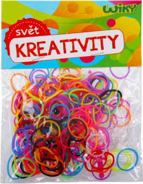 Magiske fletteelastikker i forskellige farver, 200 stk.