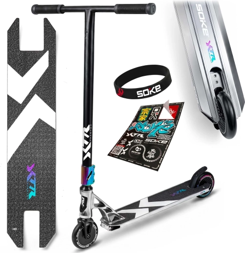 Soke XTR Phantom chrome professionel freestyle-løbehjul sølv-sort